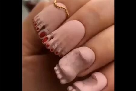 Clip: 'Hết hồn' với kiểu làm nail kinh dị của chị em