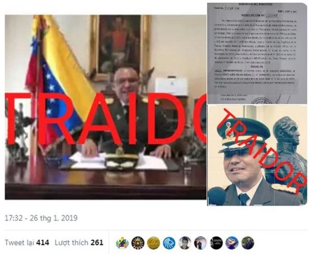 Quan chức quân sự Venezuela tại Mỹ đào tẩu, ủng hộ tổng thống tự phong - 1