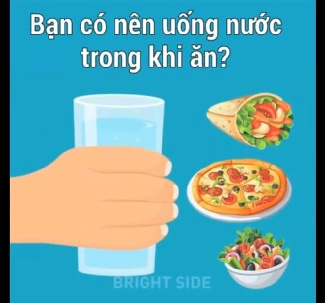 Thói quen vừa ăn vừa uống có lợi hay hại?