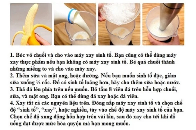 Hướng dẫn giải rượu bằng sinh tố chuối cực kỳ hiệu quả.