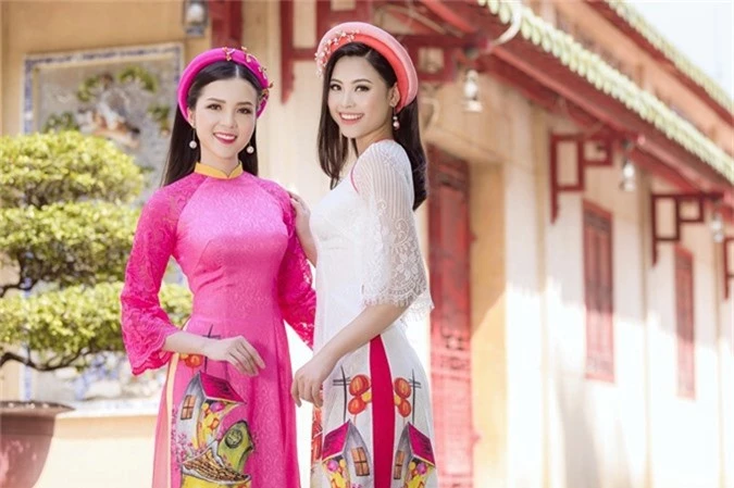 Hoa khôi Cần Thơ Thúy Vi và Người đẹp biển Hoa hậu Việt Nam 2016 Đào Thị Hà vừa thực hiện bộ ảnh đón xuân.