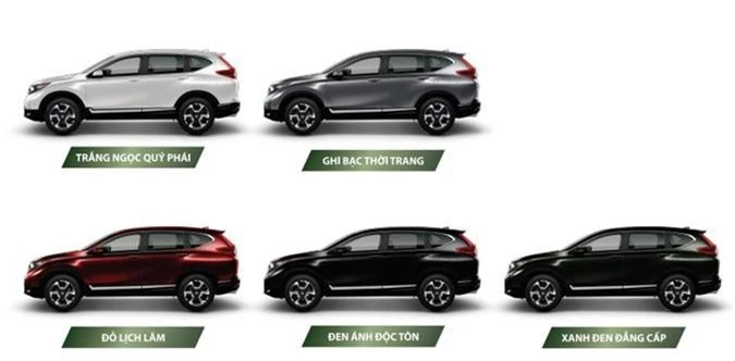 chi tiet 3 phien ban 6 mau cua honda cr v 2019