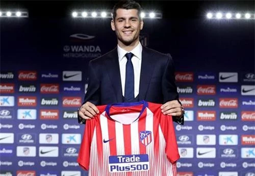 Morata gia nhập Atletico theo hợp đồng cho mượn 6 tháng từ với mức phí 6,7 triệu bảng.