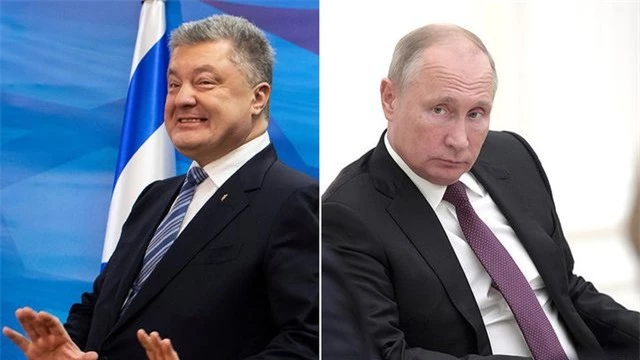 Tổng thống Ukraine Petro Poroshenko (trái) và Tổng thống Nga Vladimir Putin. Ảnh: Kremlin. Tổng thống Ukraine Petro Poroshenko (trái) và Tổng thống Nga Vladimir Putin. Ảnh: Kremlin.