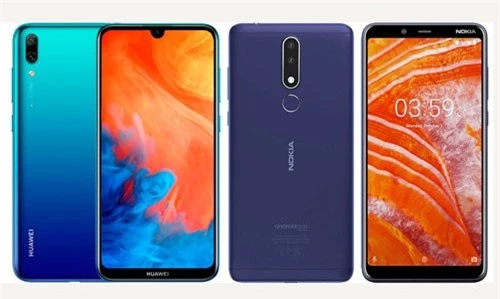 Huawei Y7 Pro 2019 và Nokia 3.1 Plus (phải).
