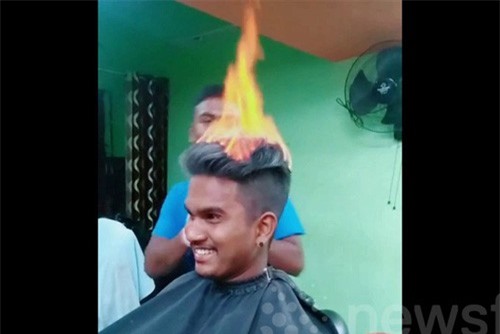  Clip: 'Toát mồ hôi' xem màn cắt tóc nóng bỏng nhất thế giới