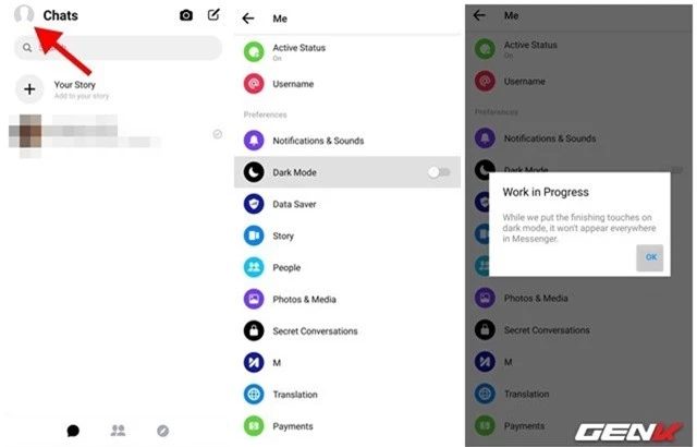Cách kích hoạt chế độ nền tối cho Facebook Messenger trên Android - Ảnh 10.