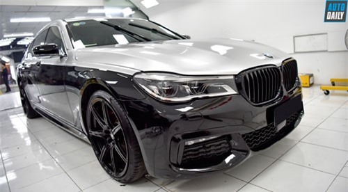 Ảnh chi tiết BMW 740Li 2 màu độ đẹp mắt tại Hà Nội