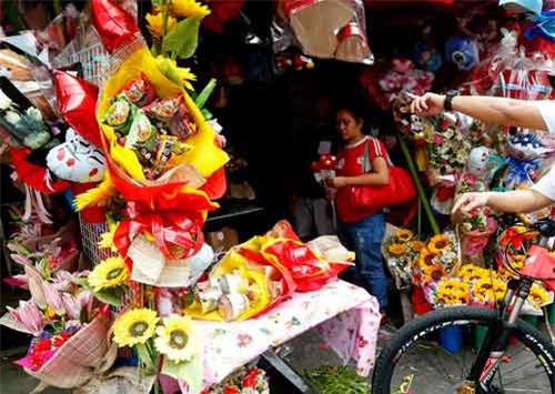 Nhộn nhịp thị trường hoa trên thế giới ngày lễ Tình nhân 14/2