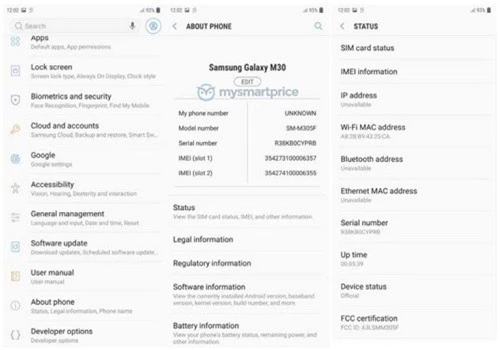 Samsung Galaxy M30 đã đạt chứng nhận của FCC