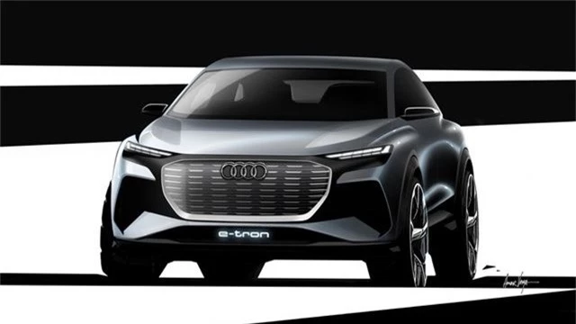 Audi hé lộ hình ảnh SUV chạy điện Q4 e-tron sắp ra mắt - 1