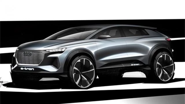 Audi hé lộ hình ảnh SUV chạy điện Q4 e-tron sắp ra mắt - 2 Audi hé lộ hình ảnh SUV chạy điện Q4 e-tron sắp ra mắt - 2