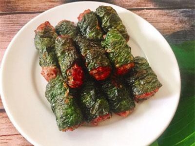 Cách làm món chả thịt cuốn lá xương sông