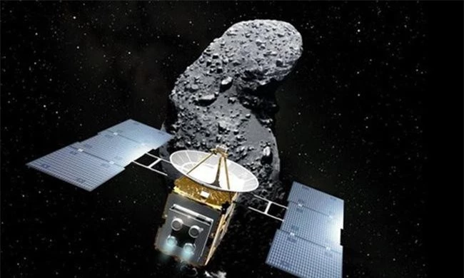 Hayabusa 2 bay tới tiểu hành tinh cổ Ryugu vào tháng 6/2018. (Ảnh: JAXA)