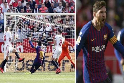 Phì cười vì cách cầu thủ Sevilla tôn vinh Messi