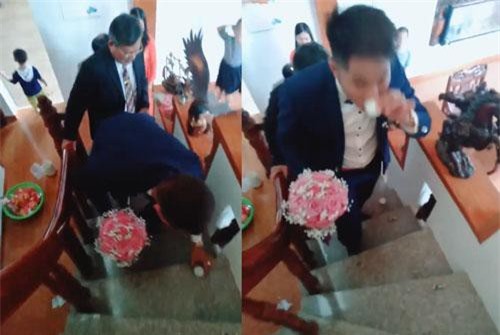 CLIP: Chú rể bị ép uống hết 20 ly rượu mới được đón dâu