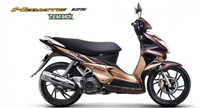 Suzuki Hayate 125 2019 phiên bản tem mới màu nâu- vàng