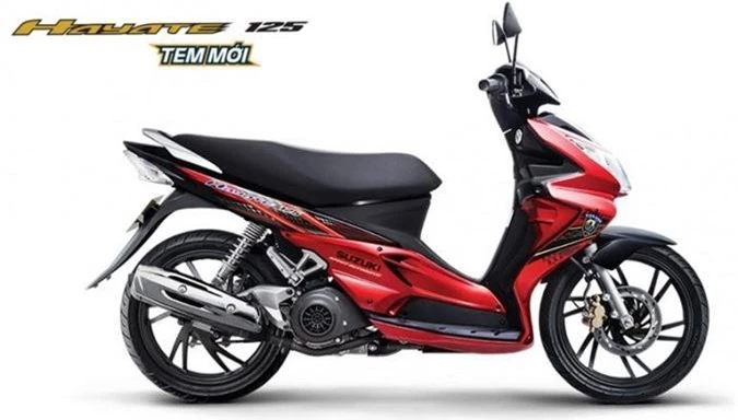 Suzuki Hayate 125 2019 phiên bản tem mới màu đỏ- đen