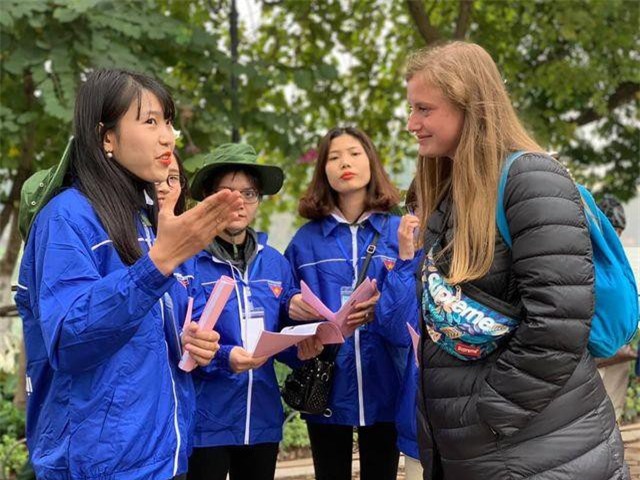 Bạn trẻ quảng bá du lịch Hà Nội nhân Hội nghị thượng đỉnh Mỹ - Triều Tiên