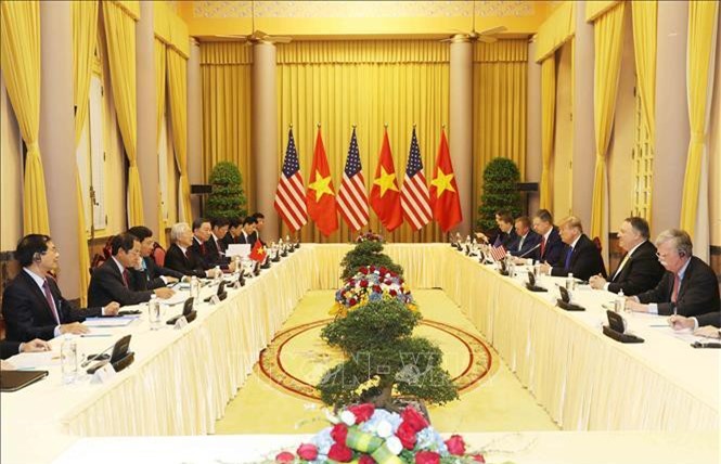 Tổng Bí thư, Chủ tịch nước Nguyễn Phú Trọng hội đàm với Tổng thống Hoa Kỳ Donald Trump