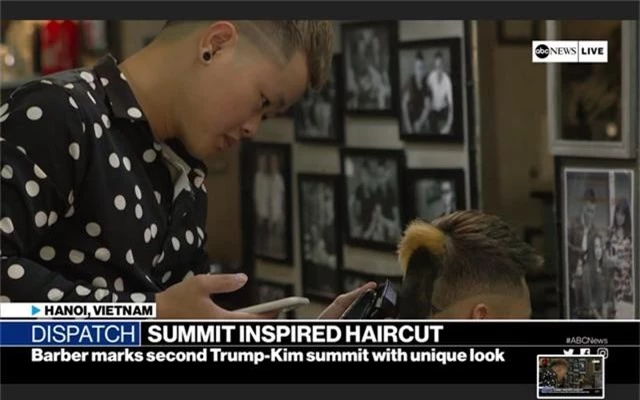 Chàng trai cắt tóc tạo hình Tổng thống Trump lên truyền hình ABC của Mỹ - 1