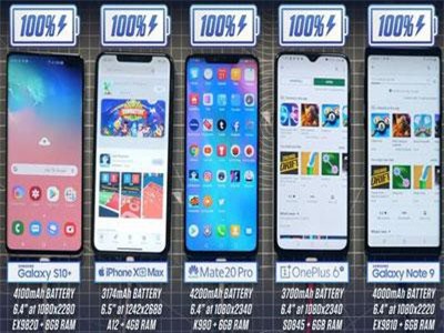 Đọ thời lượng pin Galaxy S10+ với loạt smartphone đình đám