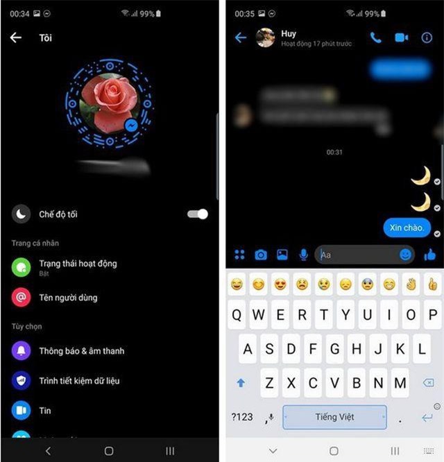 Hướng dẫn kích hoạt “giao diện bóng đêm” trên ứng dụng chat Messenger
