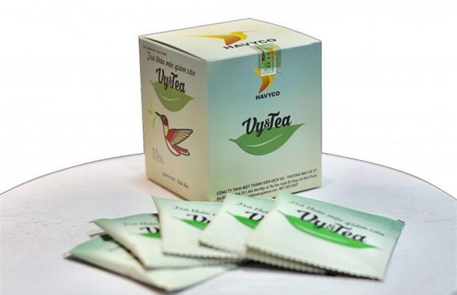 Trà giảm cân Vy&Tea có chứa chất cấm