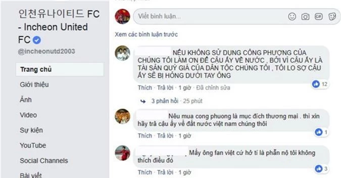 Báo Hàn Quốc phản ứng bất ngờ khi CĐV Việt làm loạn fanpage Incheon United vì Công Phượng - Ảnh 2.
