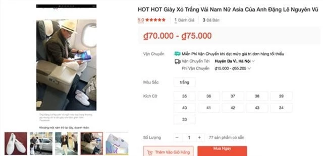 “Giày Đặng Lê Nguyên Vũ” 70.000 đồng bất ngờ “gây sốt” - 1