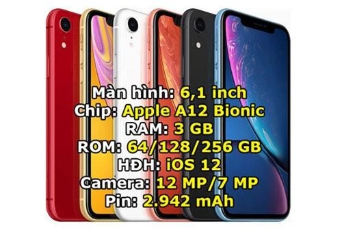 iPhone XR phiên bản 64 GB giảm từ 20,99 triệu đồng xuống 19,49 triệu đồng. Phiên bản 128 GB từ 22,99 triệu đồng xuống 20,49 triệu đồng. Phiên bản 256 GB từ 24,99 triệu đồng xuống 22,99 triệu đồng.