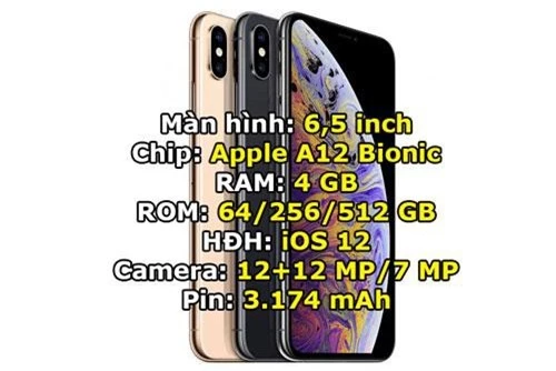 iPhone Xs Max phiên bản 64 GB giảm giá từ 33,99 triệu đồng xuống 29,99 triệu đồng. Phiên bản 256 GB từ 37,99 triệu đồng xuống còn 33,99 triệu đồng. Phiên bản 512 GB từ 43,99 triệu đồng xuống 38,99 triệu đồng.