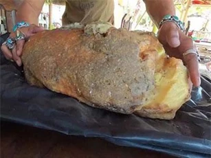 CLIP: Đi dạo bờ biển, vô tình nhặt được vật thể lạ hiếm gặp đáng giá cả gia tài