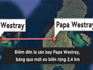 Clip: Chuyến bay ngắn nhất thế giới có quãng đường 2,4km và mất 53 giây
