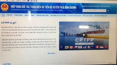 Hỗ trợ doanh nghiệp tiếp cận CPTPP thông qua trang tin điện tử