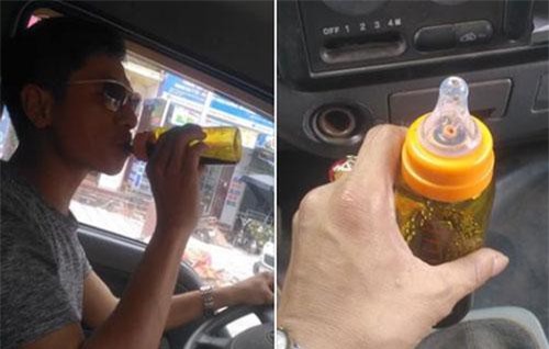 "Phát minh" của anh chàng nghiện cafe khi lái xe khiến dân mạng chia phe, người ưng khen sáng tạo, người chê kêu phản cảm