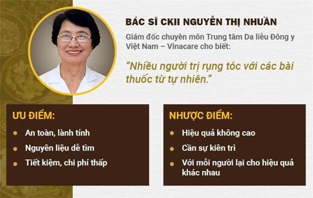 Ưu và nhược điểm của phương pháp trị rụng tóc từ tự nhiên.