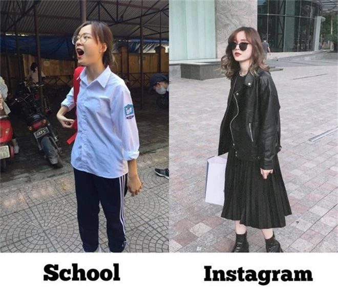 Con gái lúc đi chơi và khi đi học: Ảo thôi đừng ảo quá! - Ảnh 1. Con gái lúc đi chơi và khi đi học: Ảo thôi đừng ảo quá! - Ảnh 1.