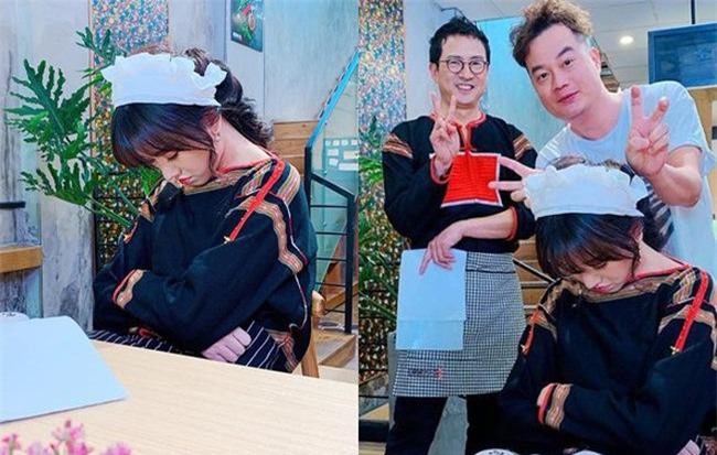 Hiếm lắm mới bình luận bài viết của Hari Won, Trấn Thành nói thế này khi bà xã ngủ gật ở trường quay