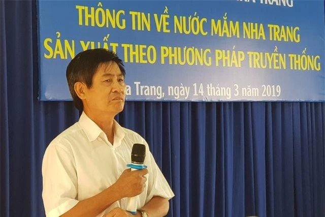 Chủ tịch Hiệp hội Nước mắm Nha Trang Đỗ Hữu Việt. (Ảnh: Dân trí)