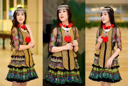 Sao mai Mai Diệu Ly hoá cô gái H'Mông xinh đẹp với trang phục nặng gần 10kg