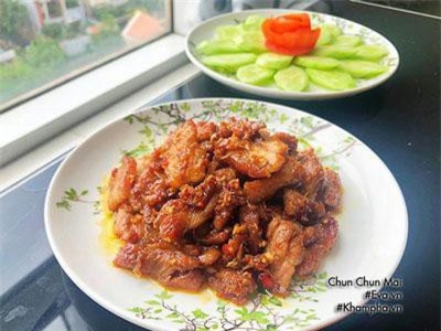 Ba chỉ xào mắm ruốc Huế ngon cơm đến hạt cuối cùng