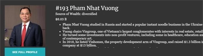 Forbes chốt tài sản kỷ lục của ông Phạm Nhật Vượng: 1 giờ tăng đủ tiền mua 25 chiếc VinFast - Ảnh 1.