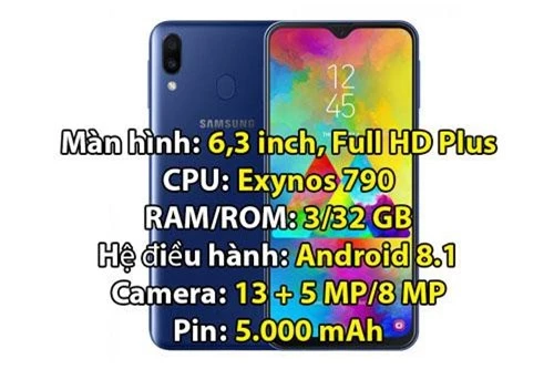 Samsung Galaxy M20 (4,99 triệu đồng).