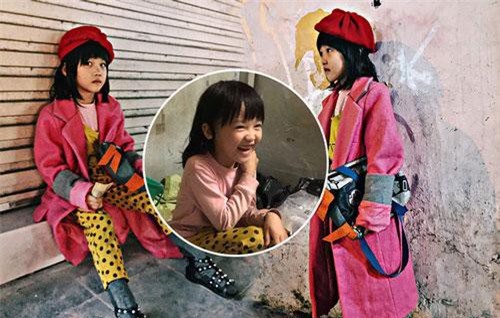 Cô bé vô gia cư 6 tuổi ở Hà Nội gây chú ý với thần thái cùng cách phối quần áo cũ cực "chất"