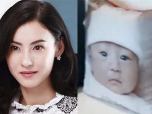 Trong phút giây vô tình, Trương Bá Chi làm lộ gương mặt chính diện của quý tử thứ 3 sinh cho đại gia?