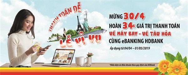 Thanh toán dễ - Lễ vi vu cùng HDBank