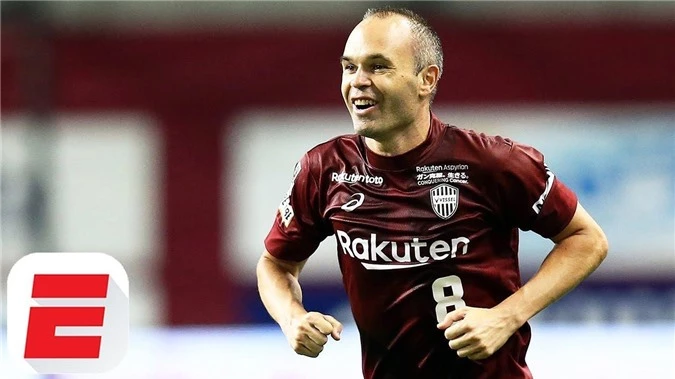 6. Andres Iniesta. tổng thu nhập: 33 triệu euro. (Ảnh: YouTube)