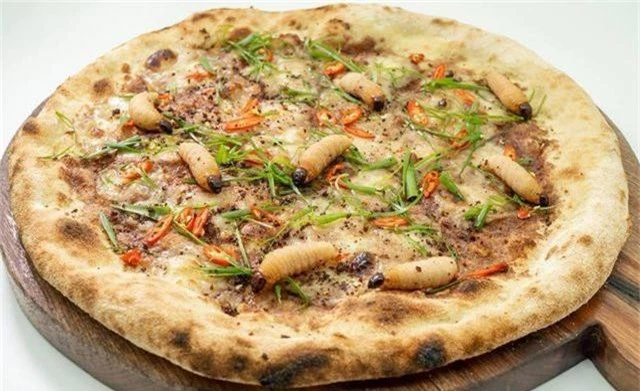 Sởn gai ốc với món pizza đuông dừa bò lổm ngổm tại Hà Nội - 1
