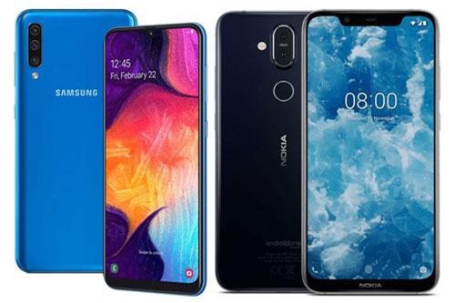 So sánh hiệu năng Samsung Galaxy A50 với Nokia 8.1